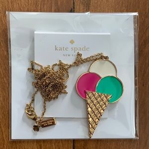 Kate Spade goldstone multicolour sweet treat ice cream necklace